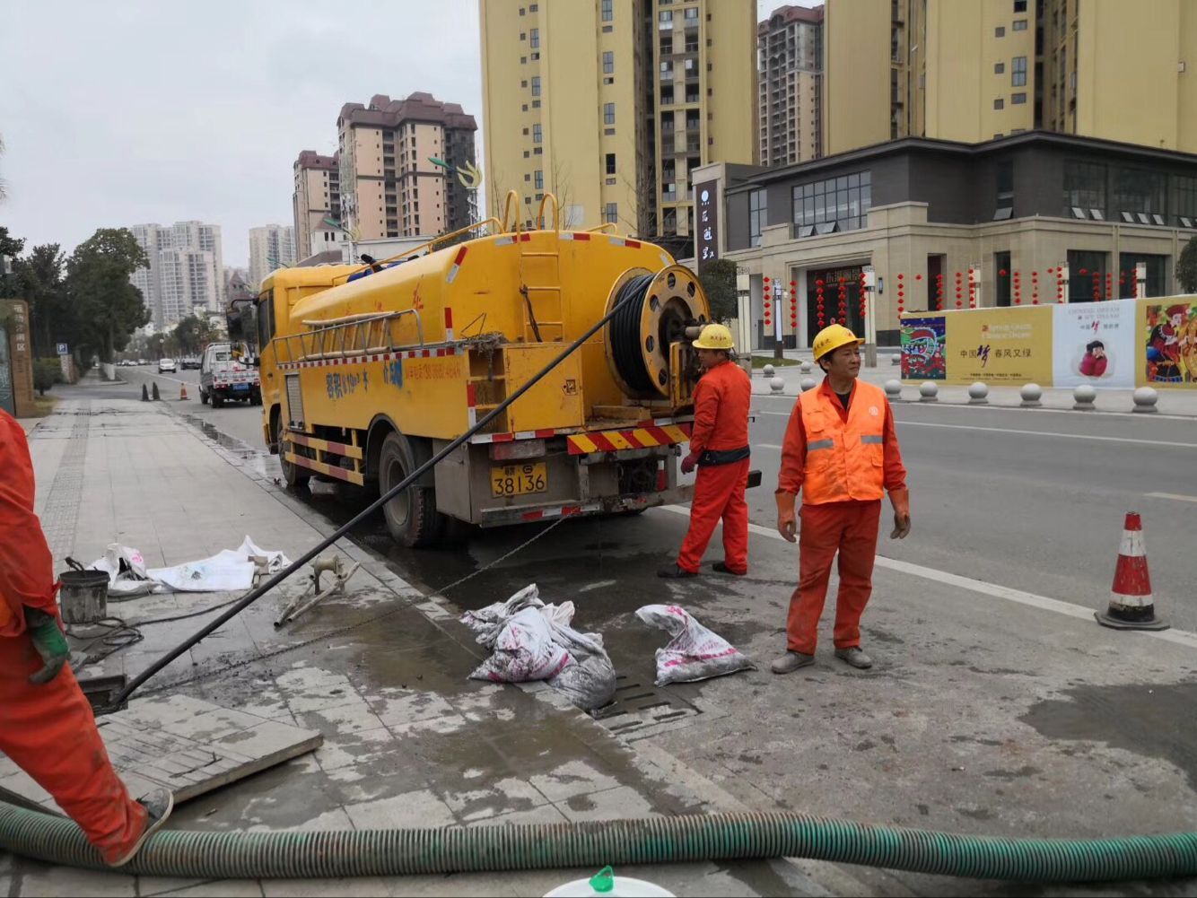 水满乡排污管道清淤-管道清洗